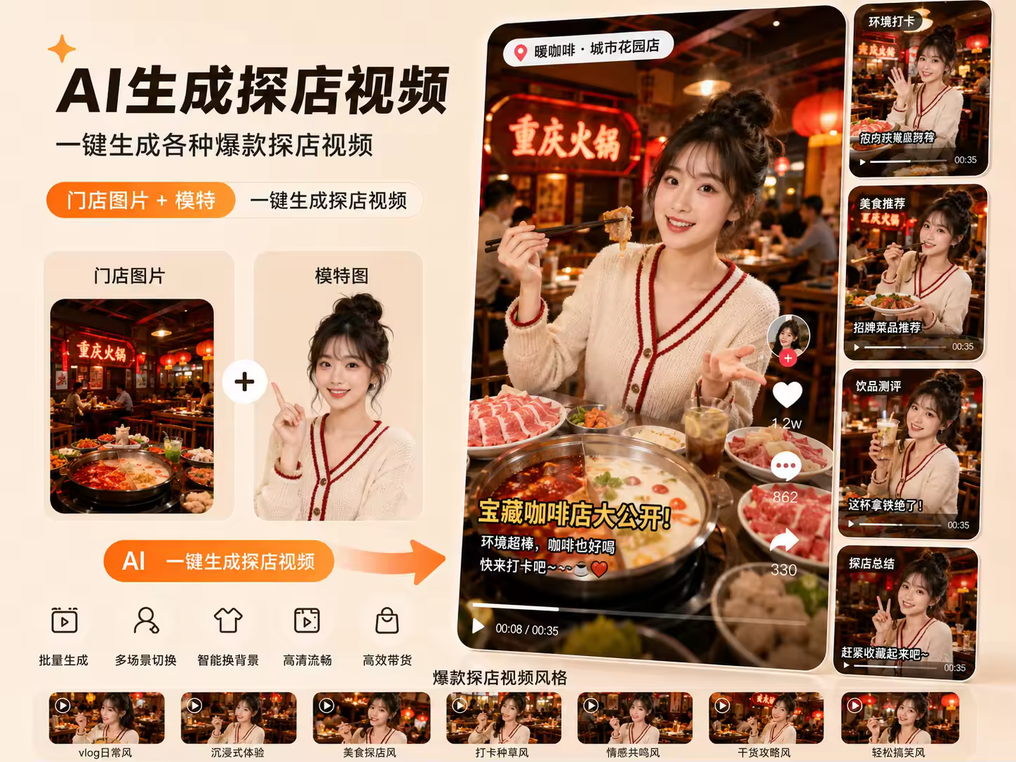 爆款探店视频 - 探店视频生成